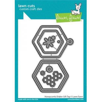 Lawn Fawn Lawn Cuts - Honeycomb Shaker Gift Tag